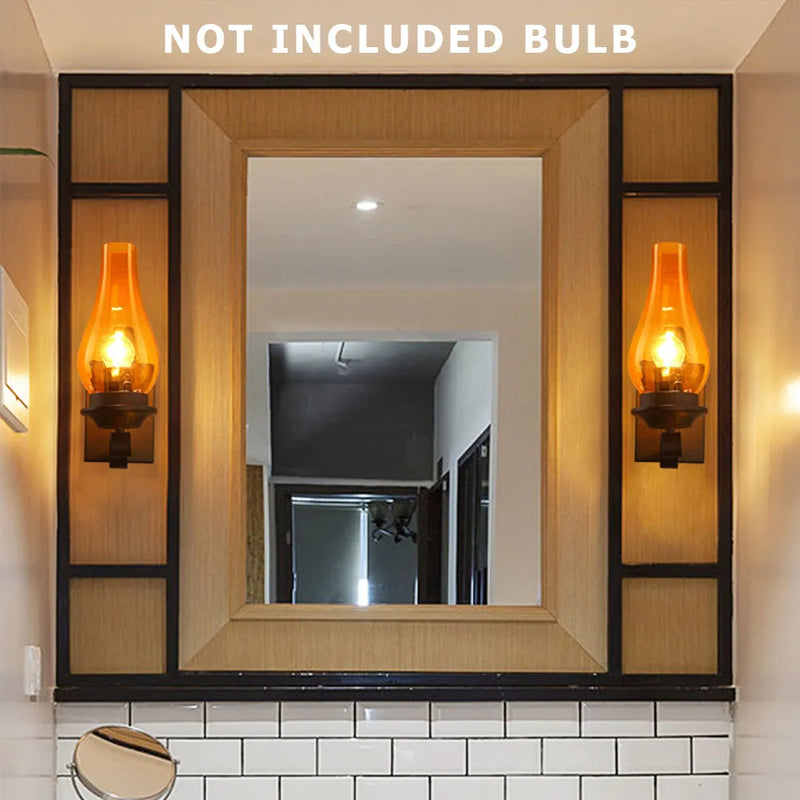 Applique murale fer rétro industriel Led loft nuit