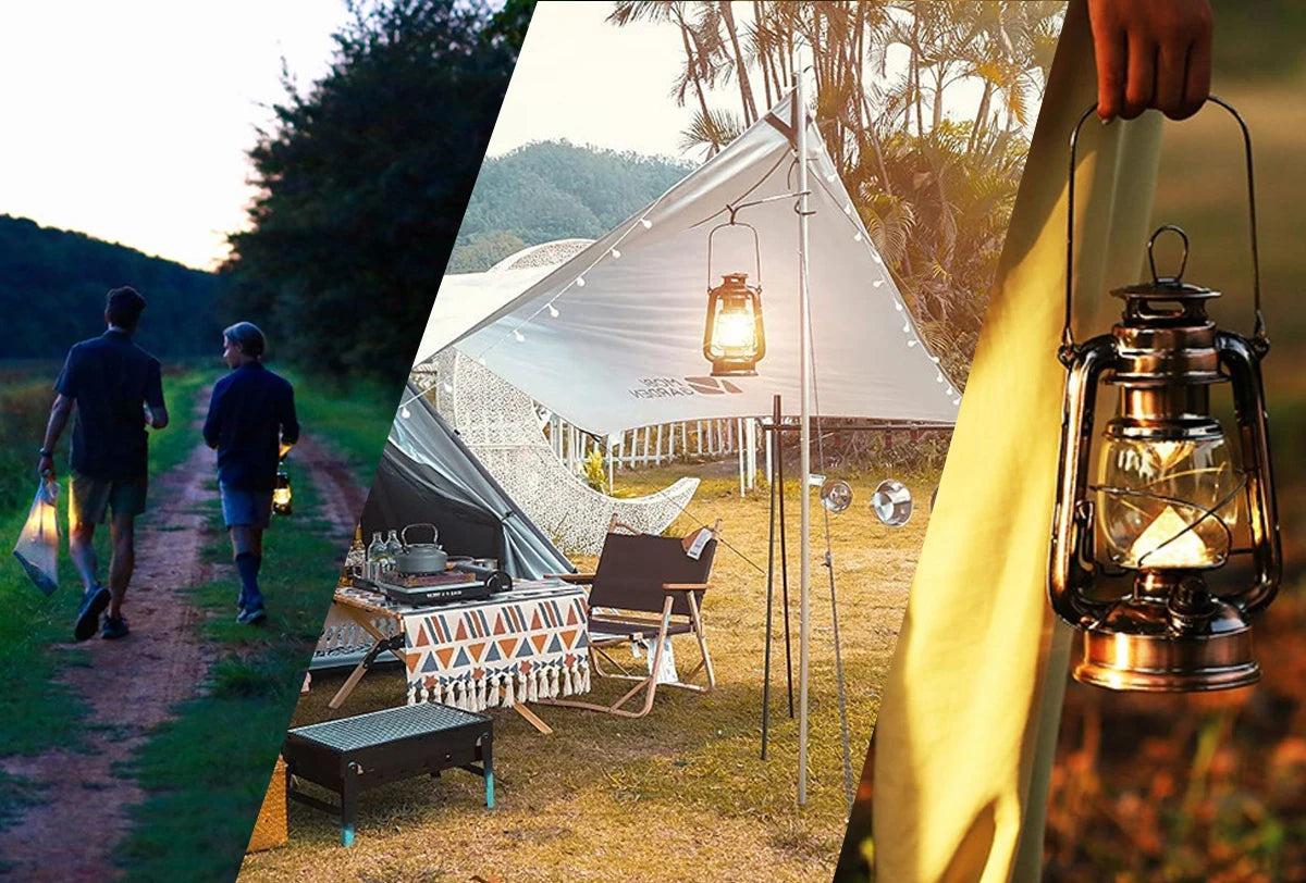 lampe d'ambiance rétro portable rechargeable pour camping et fêtes - vue 5 sur 6
