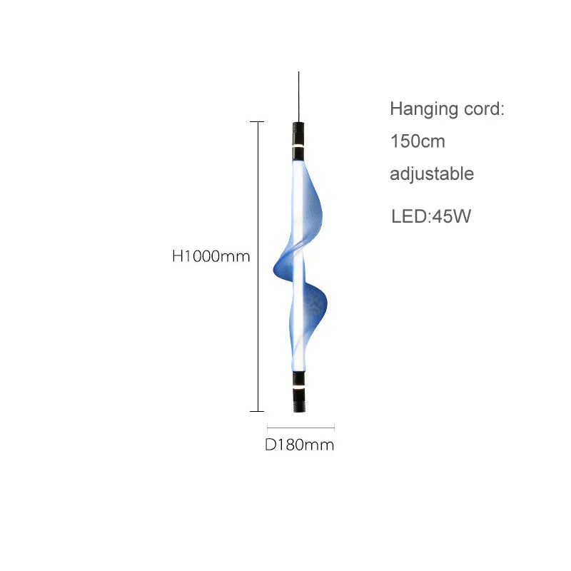 lustre artistique à led design moderne éclairage suspendu décoratif - vue 17 sur 18