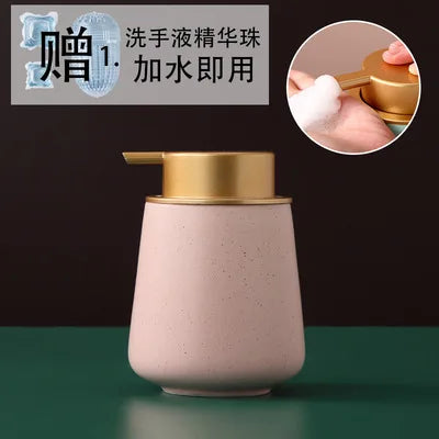 distributeur de savon portable en céramique 400 ml pour soins personnels - vue 15 sur 30