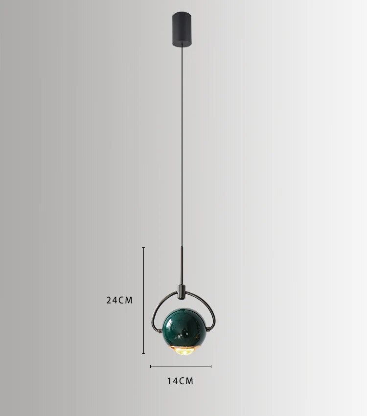 Suspension design boule accrochée LED - vue 8 sur 11