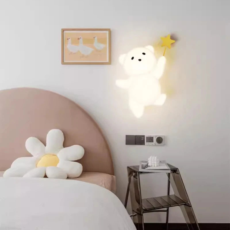 applique murale lapin radis LED pour chambre enfant - vue 6 sur 8