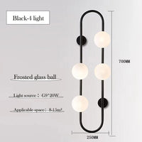 applique murale led en verre blanc laiteux pour décoration intérieure