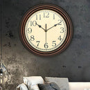 12 Inch Silent Retro Wall Clock Quartz Decorative Table Dial Battery Non-Ticking Digital Clocks for Bedroom,Black