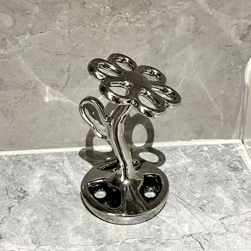 support de rangement élégant pour brosses et maquillage