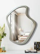 Creative nordic minimalist wall mirror with LED lighting