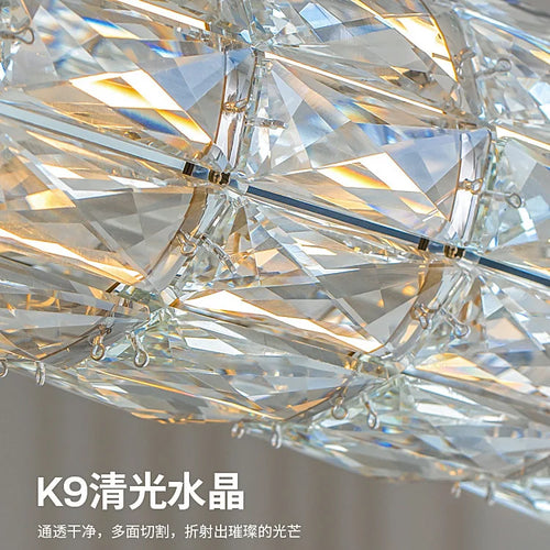 lustre en cristal moderne à suspension simple et élégant - vue 7 sur 10