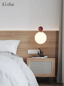 Minimalist romantic glass pendant light with eye protection decorative