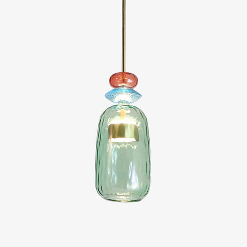 Suspension design à LED en verre coloré Illumy