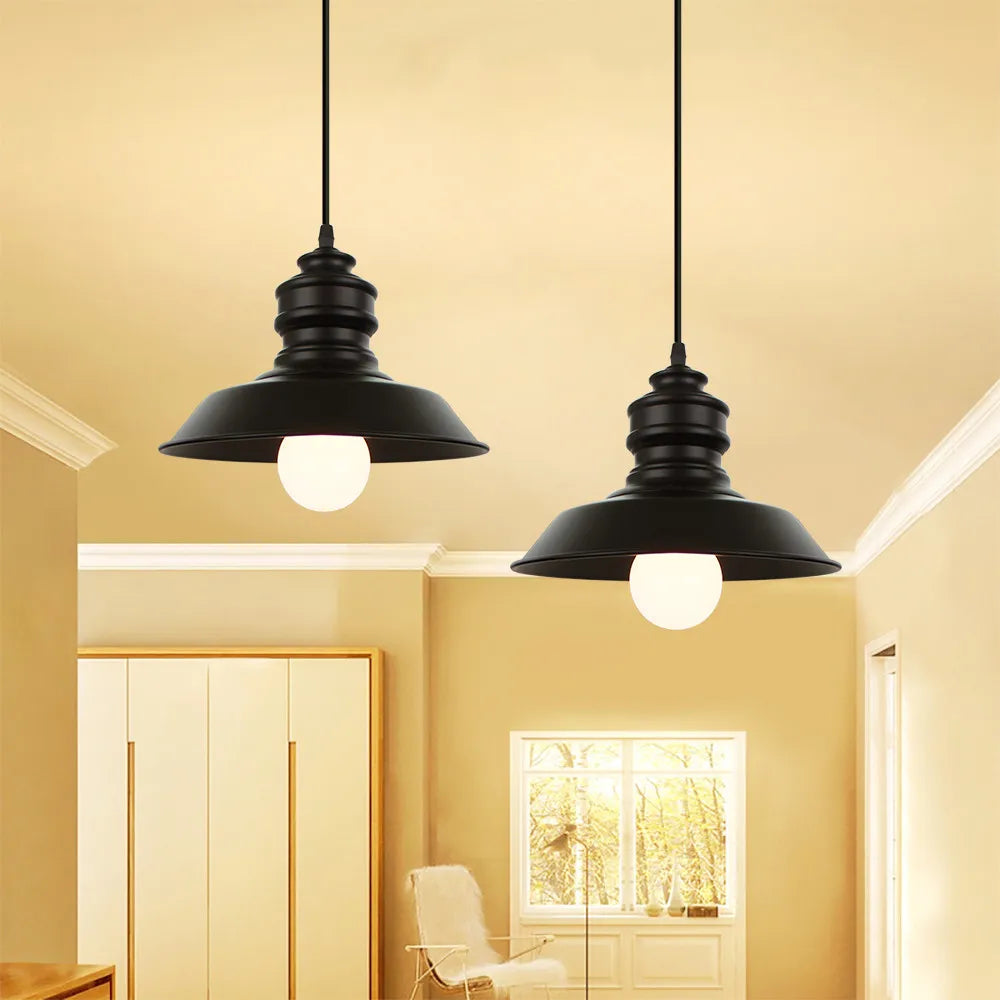 lampe led suspendue rétro en fer décoratif d'intérieur idéal loft - vue 3 sur 7