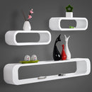 Set of 3 floating shelves for indoor wall decoration