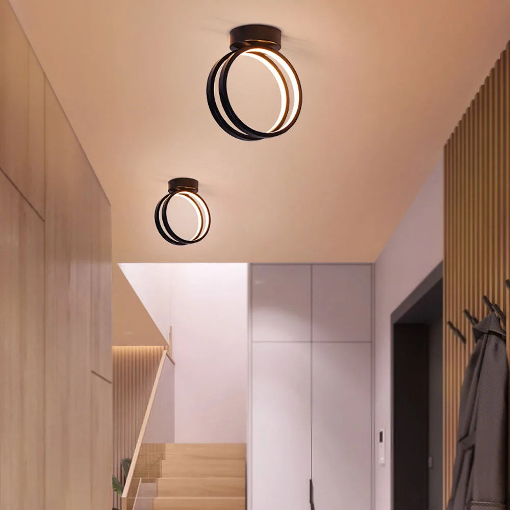 lustre led rond pour éclairage intérieur et décoration maison - vue 4 sur 8