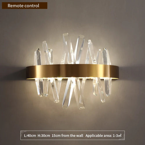 Deyidn moderne cuivre applique cristal lumières sur le mur doré miroir de maquillage à LED luminaires intérieur décor chambre couloir - vue 3 sur 8