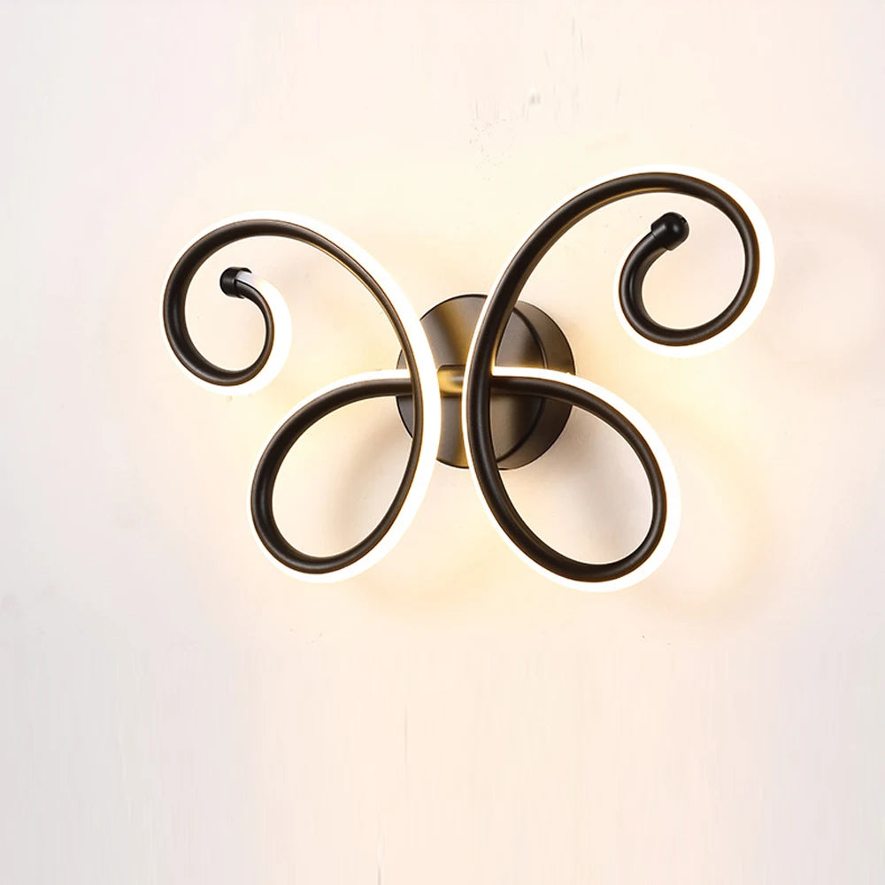 Applique murale LED papillon nordique