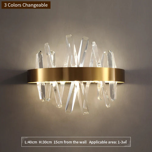 Deyidn moderne cuivre applique cristal lumières sur le mur doré miroir de maquillage à LED luminaires intérieur décor chambre couloir - vue 2 sur 8
