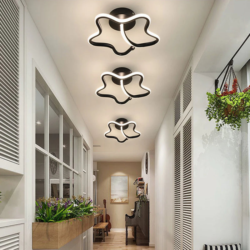lustre moderne led allée lumière déco tech lampara