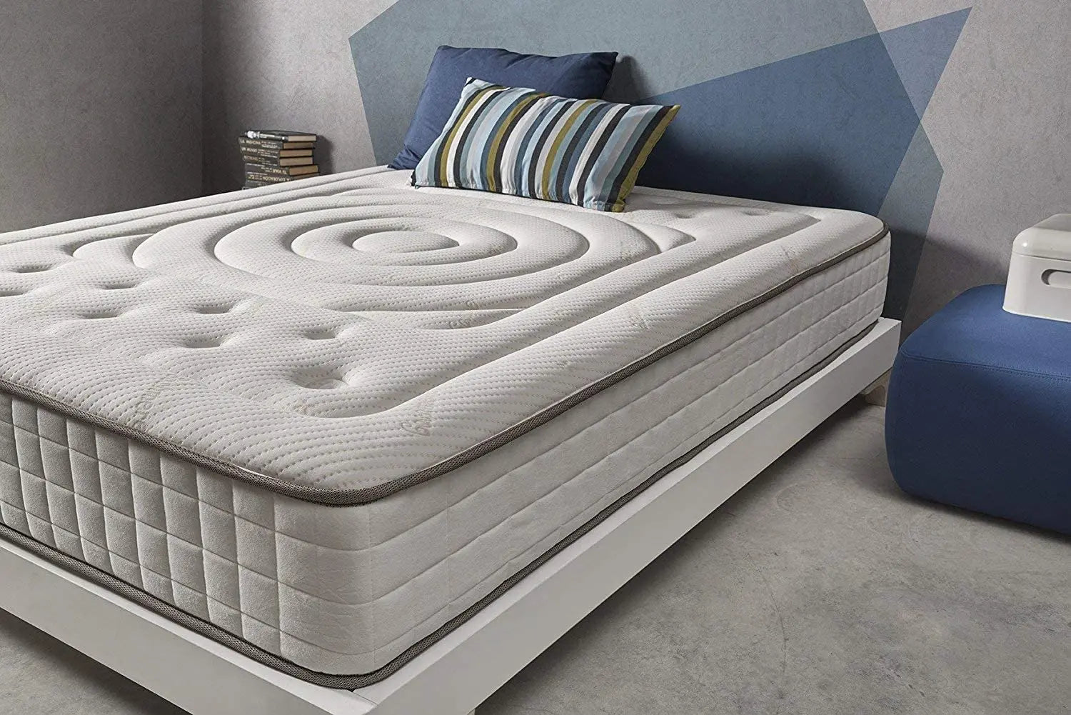 SIMPUR, Imperial Cashmere Mattress, All Measurements, Height 25 Cm, 11 Comfort Zones, Medium/High Hardness, Reversible, Orthopedic, 90x190, 135x190, 150x190 - vue 3 sur 6