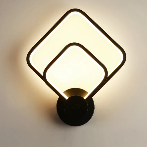 Applique murale LED moderne en carré arrondi