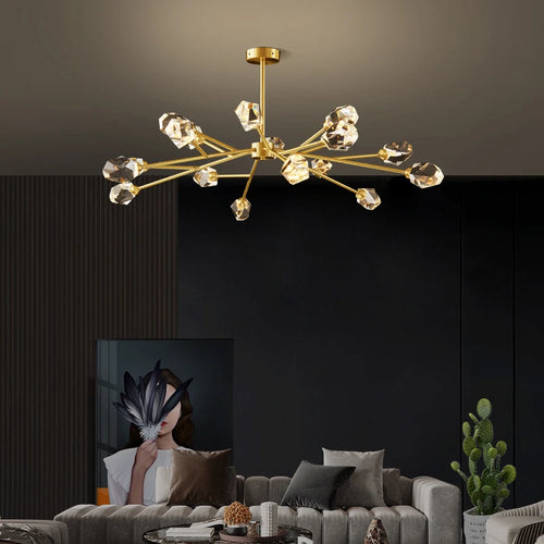 Lampes led suspendues luxe salon - vue 4 sur 9