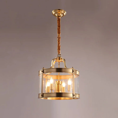 Lustre moderne cuivre style européen verre doré luxe intérieur suspension pour salle à manger salon hôtel allée