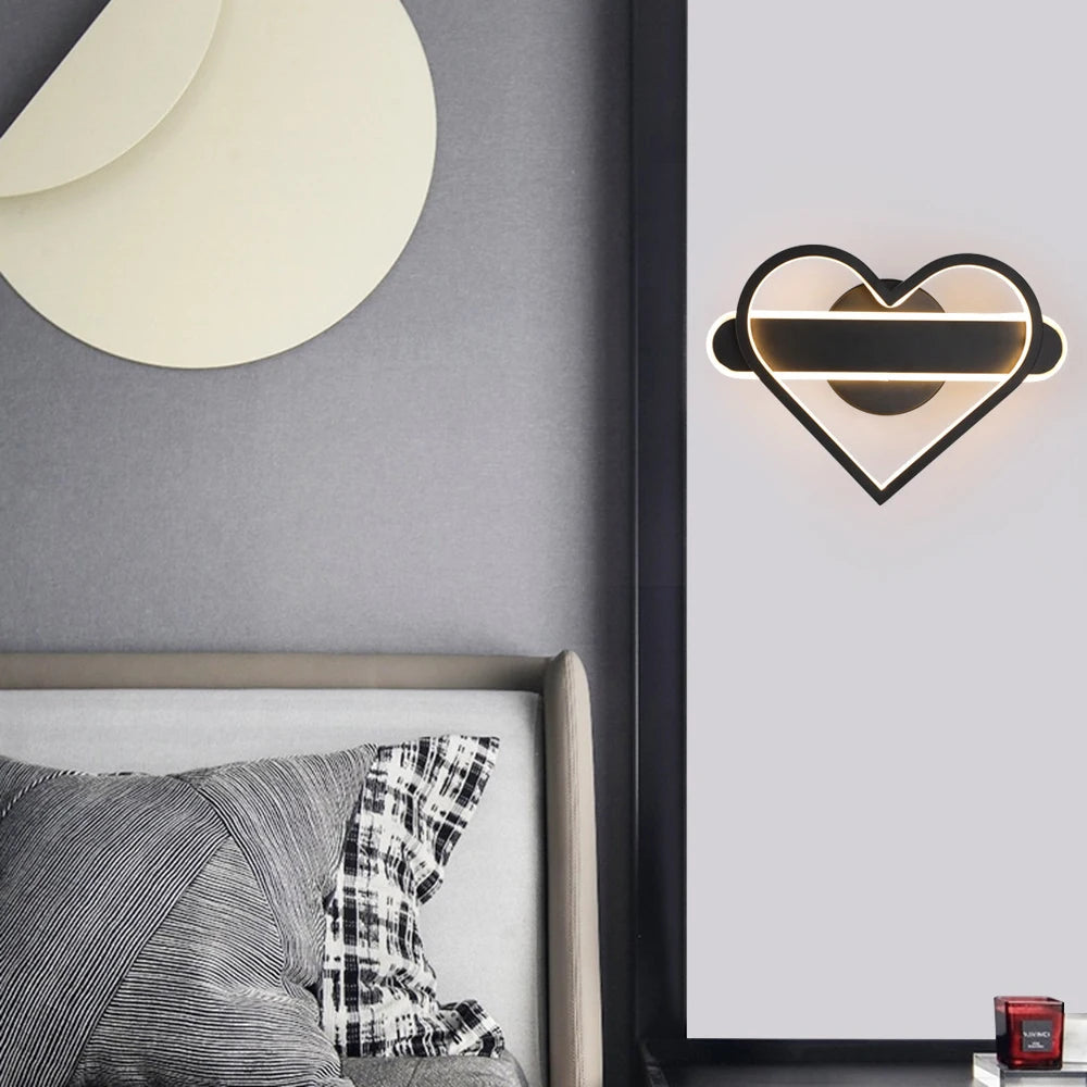 Applique murale Led Simple et moderne en forme de cœur