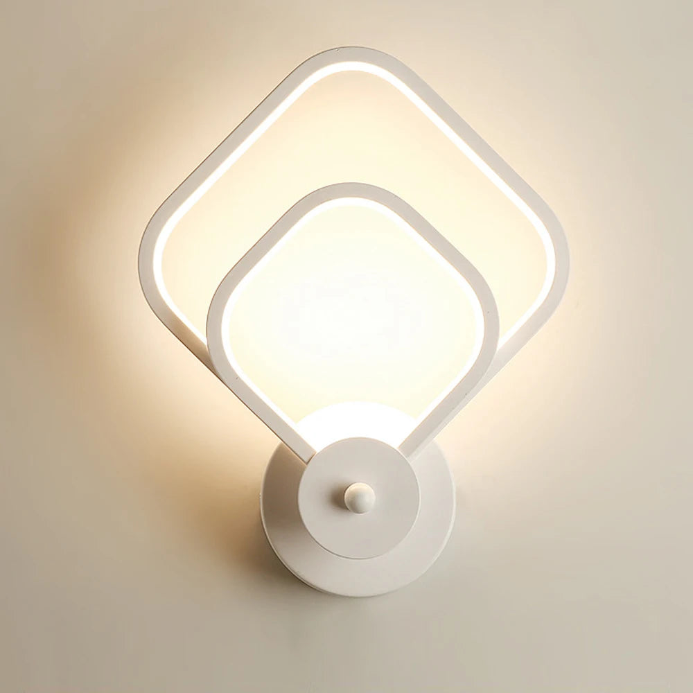 Applique murale LED moderne en carré arrondi - vue 6 sur 8