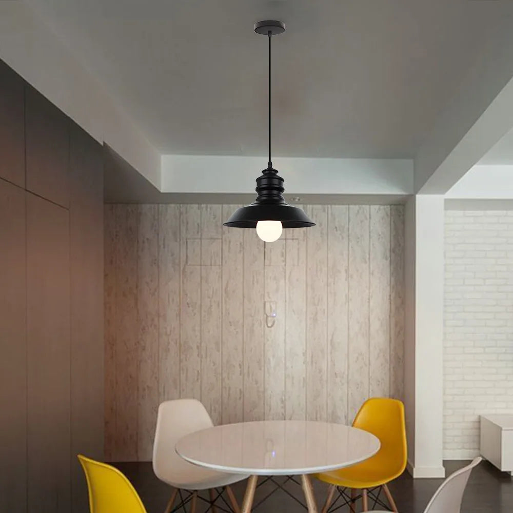lampe led suspendue rétro en fer décoratif d'intérieur idéal loft - vue 6 sur 7