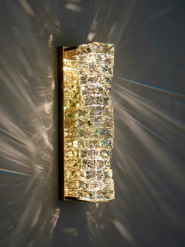 applique murale led en cristal pour décoration intérieure moderne