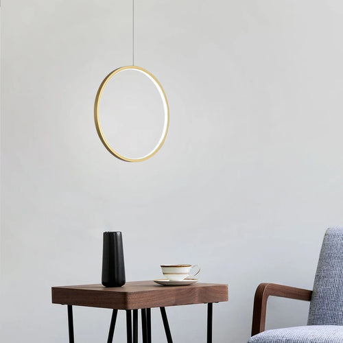Minimalist nordic style LED pendant light for indoor use - vue 5 sur 18