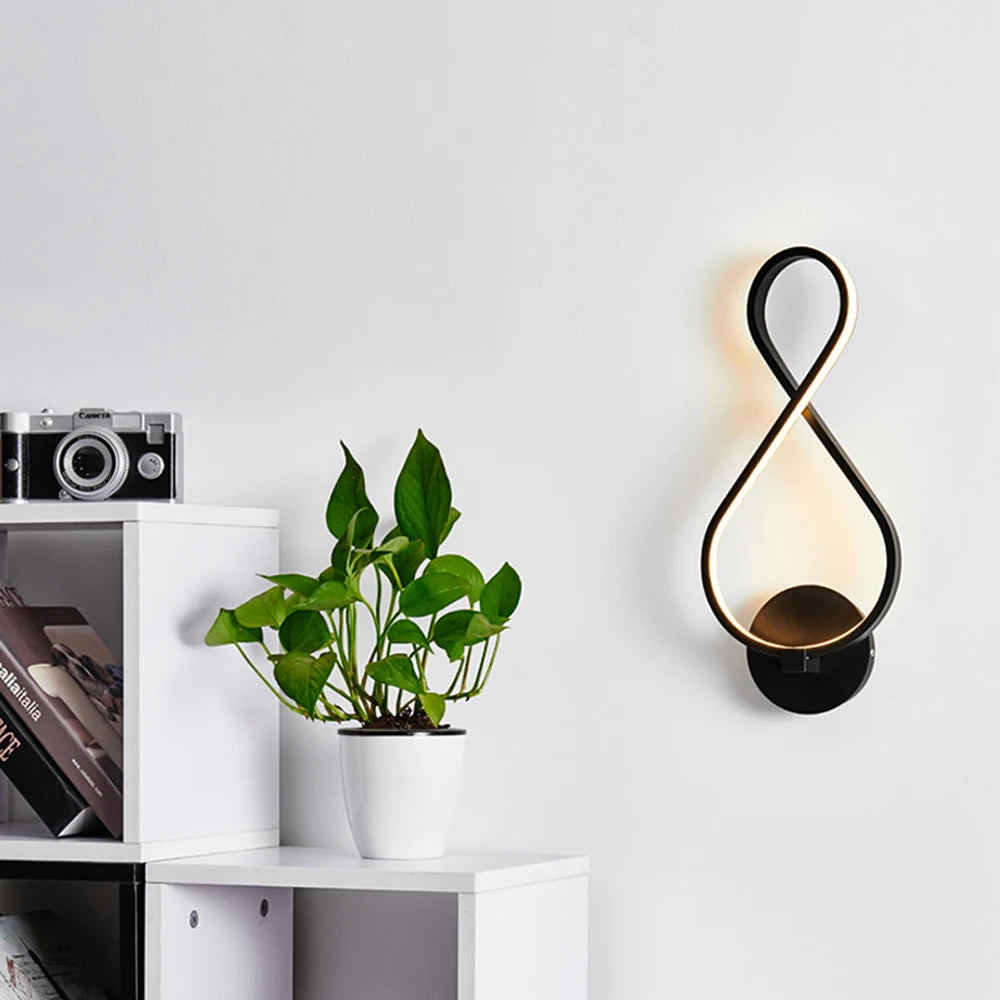 applique murale led moderne pour éclairage domestique - vue 4 sur 8