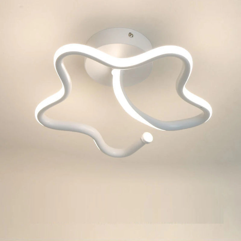 lustre moderne led allée lumière déco tech lampara