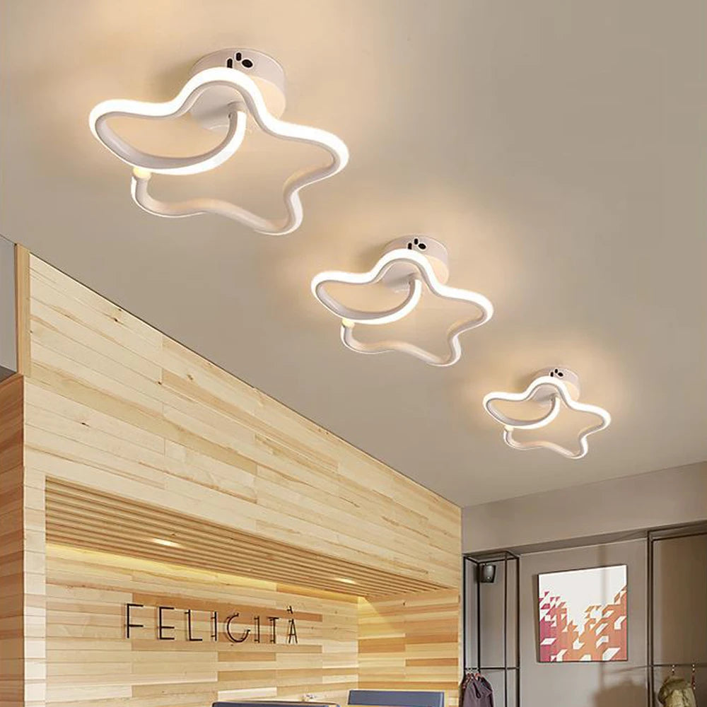 lustre moderne led allée lumière déco tech lampara - vue 6 sur 8