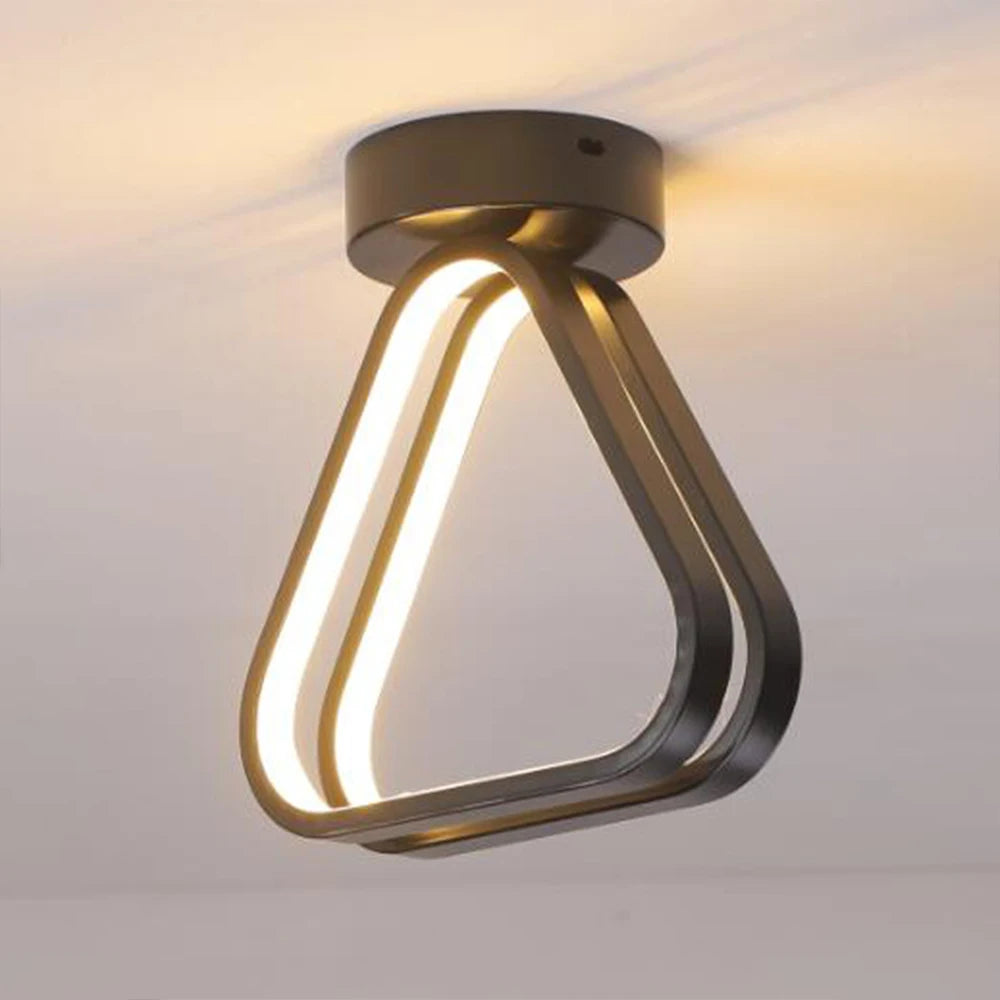 lampe de plafond led moderne triangle éclairage intérieur nordique