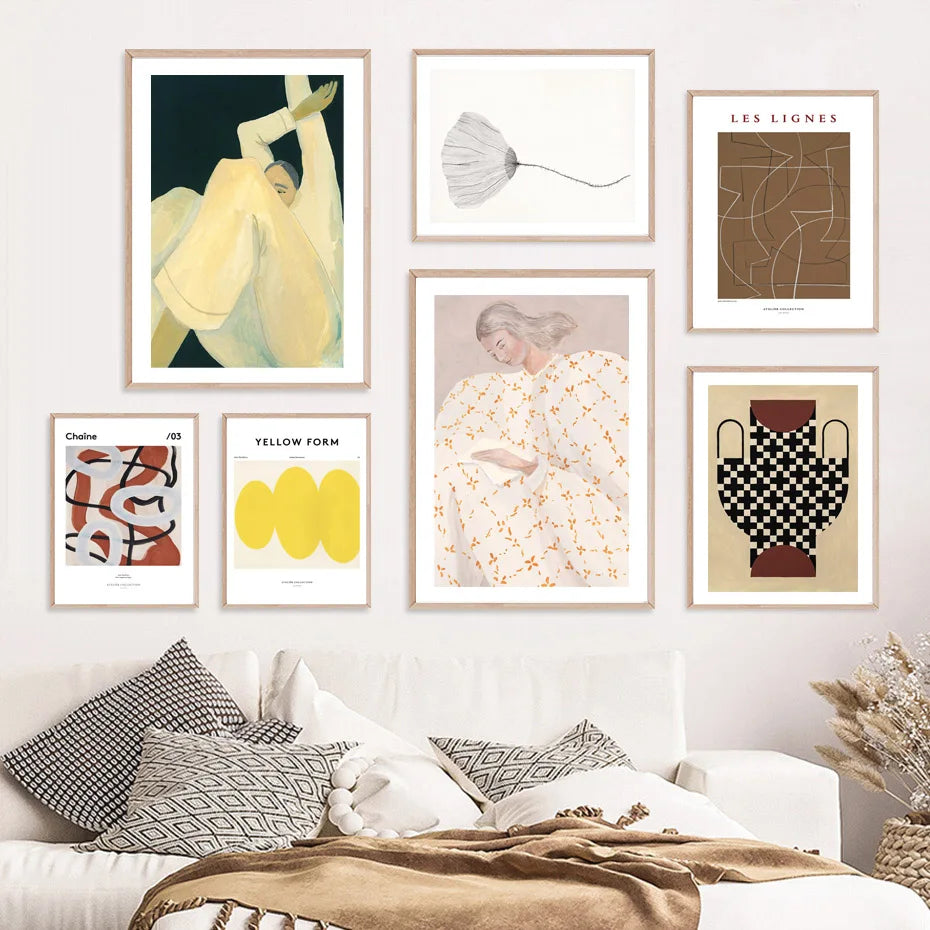 jupe fille ginkgo biloba art mural toile décorative - vue 5 sur 7