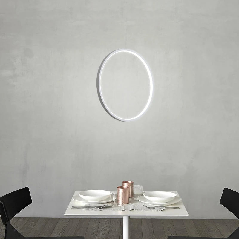 Minimalist nordic style LED pendant light for indoor use - vue 4 sur 18