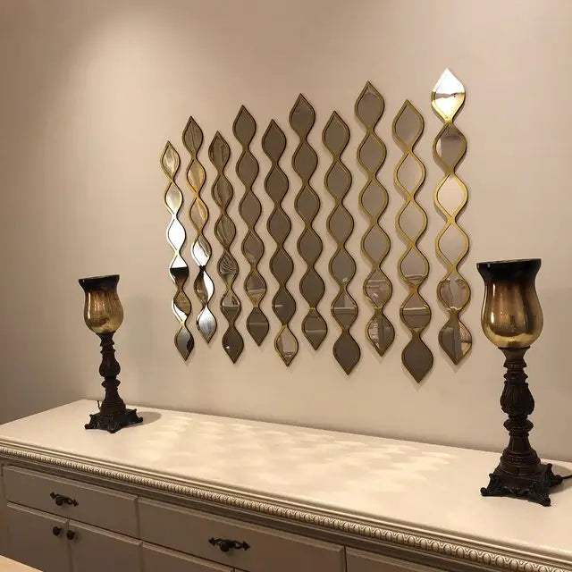 décoration murale en bois design goutte d'eau acrylique - vue 5 sur 7
