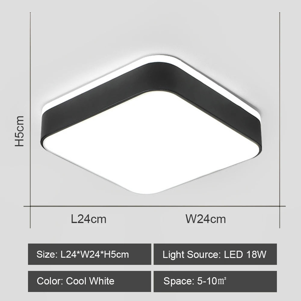 Plafonnier led nordique ultra-mince moderne