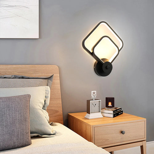 Applique murale LED moderne en carré arrondi - vue 4 sur 8