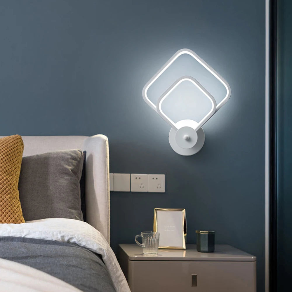 Applique murale LED moderne en carré arrondi - vue 5 sur 8