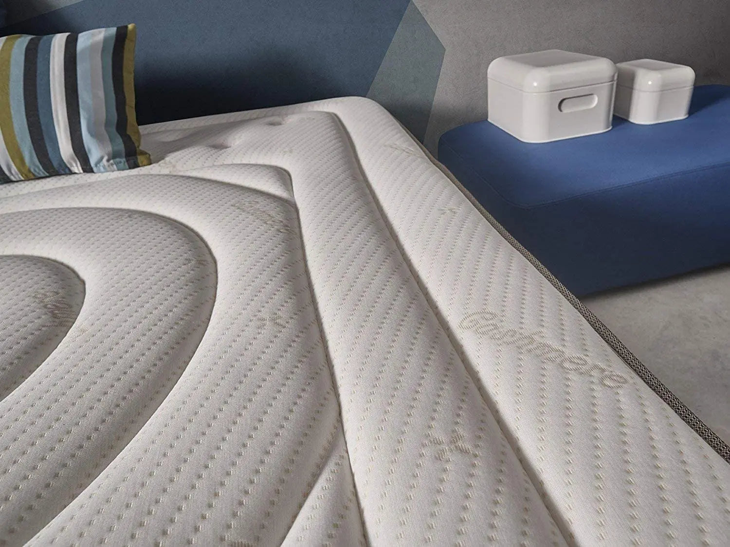 SIMPUR, Imperial Cashmere Mattress, All Measurements, Height 25 Cm, 11 Comfort Zones, Medium/High Hardness, Reversible, Orthopedic, 90x190, 135x190, 150x190 - vue 4 sur 6