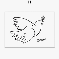 affiche abstraite inspirée de picasso et matisse pour décoration murale