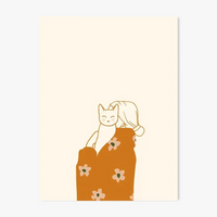 Cute cartoon creature poster modern minimalist wall art
