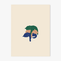 Cute creature modern minimalist decorative poster