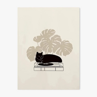 Cute cartoon creature modern minimalist art poster
