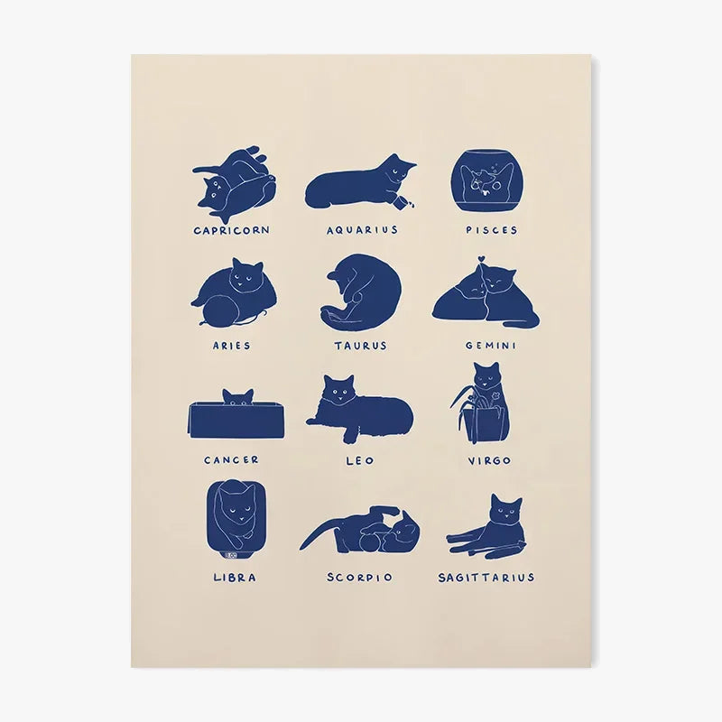 affiche mignonne de créature en art moderne décoratif minimaliste