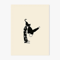 Cute creature poster in decorative modern minimalist art