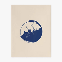 Cute creature poster in modern minimalist decorative art