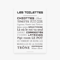 Minimalist print for bathroom and toilet decor