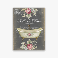 Minimalist bathroom rules poster wall decor print