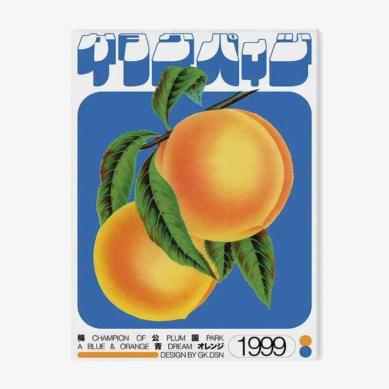 affiche murale vintage japonais abstrait pour décoration moderne